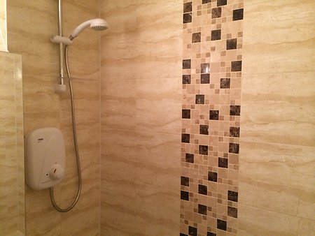 Bathrooms & Kitchens. brown shower