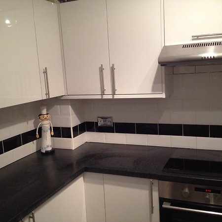 Bathrooms & Kitchens. black and white kitchen